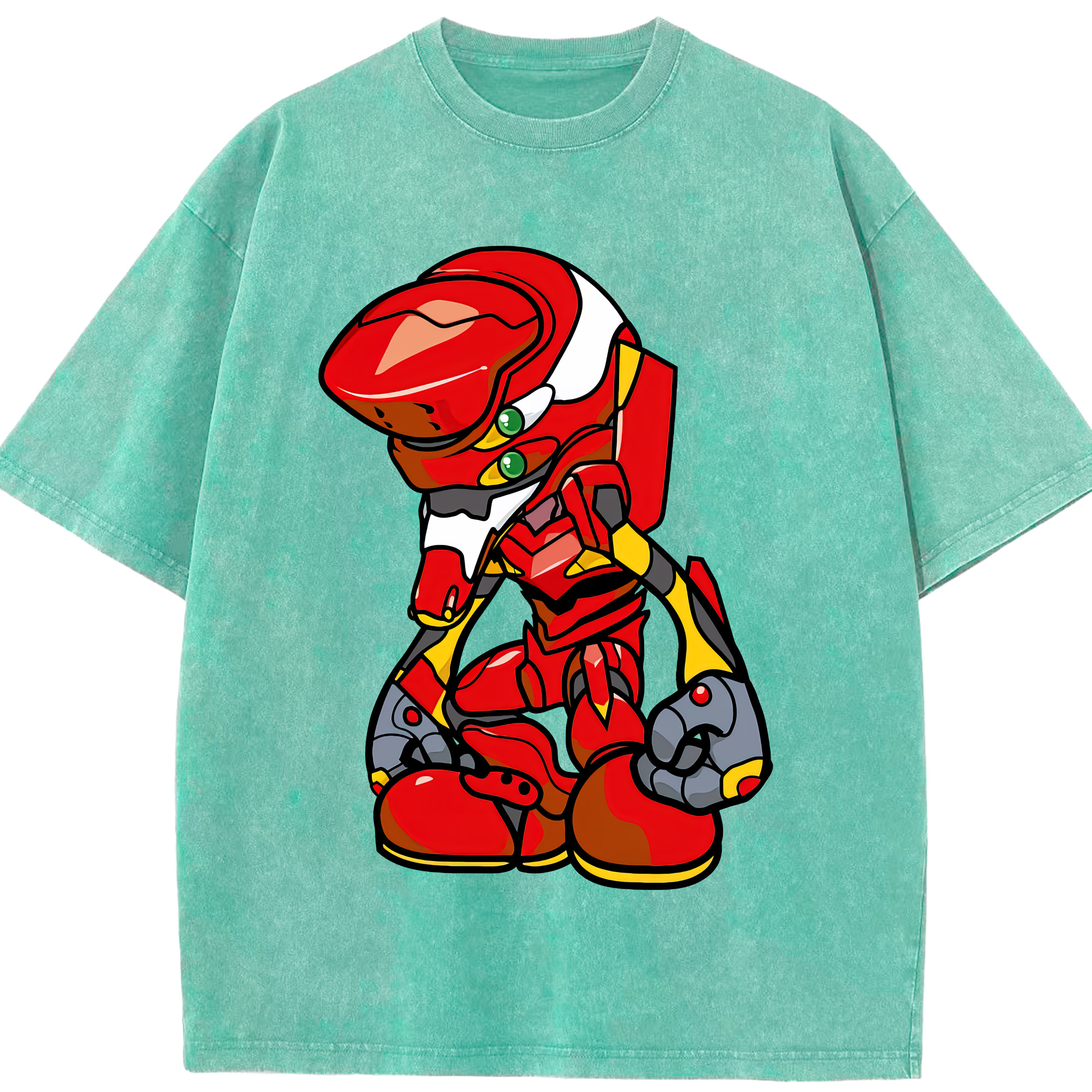 （画像用） EVA 新世紀エヴァンゲリオン 綿100% ヴィンテージ風 半袖Tシャツ（フロントプリント）